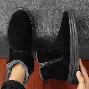 운동화 워커 블랙 방한 아웃도어화 기모안감 트래킹 WF88AE5