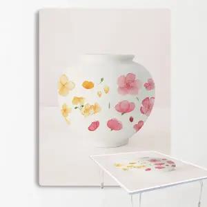 MP 집들이선물추천 원룸 거실 그림 액자 겸용 접이식 좌식 테이블 12-달항아리05