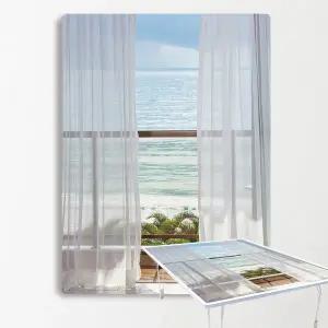 MP 집들이선물추천 원룸 거실 그림 액자 겸용 접이식 좌식 테이블 20-시원한바다풍경