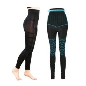 쫀쫀한 나선형 패턴 압박스타킹 1P 힙업 무발 타이즈 WE4D19D