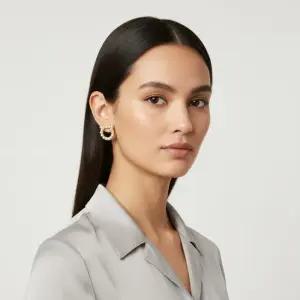 살바토레 76 0125 0696581 760125 696581) 간치니 크리스탈 진주 귀걸이