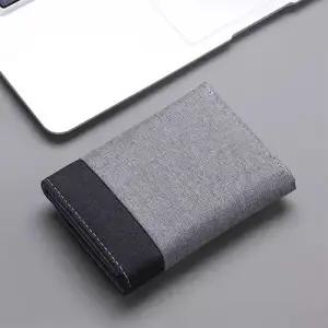 심플한 남성 반지갑 빈티지 지갑 캐쥬얼 캔버스 지갑 WFFL7GP