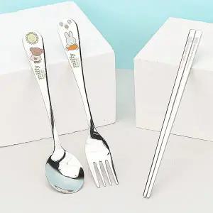 [꼬마스타]미피 퓨어 올스텐 스푼포크 젓가락 3P세트