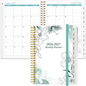 2026-2027 월간 플래너 - 2026년 1월 2027년 6월 월 2페이지 탭이 있는 18개의 캘린더/플래너 내부 포켓