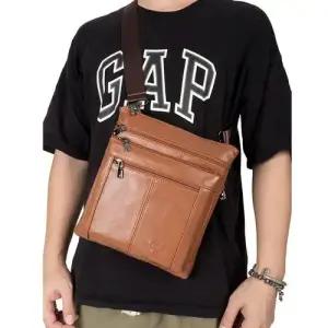 블루마운트 5801 남성 소가죽 심플 크로스백 수납가방 WFFL1UM