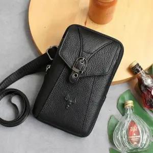 블루마운트 118-5A 소가죽 3WAY 멀티 미니 크로스백 WFFL1U8