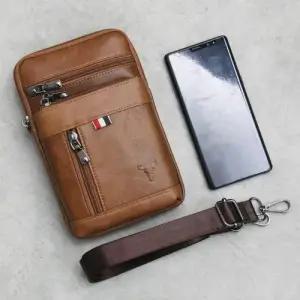 HF131-3 블루마운트 천연소가죽 오일지 크로스백 가방 WFFL1RR