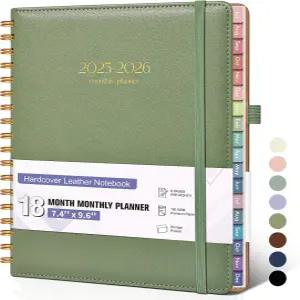 월간 플래너 2026 2026년 1월부터 12월까지의 12개월 하드커버 캘린더 탭이 있는 7.4인치 x 9.6인치 사무실