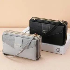 가방형 2단 지퍼지갑 포켓 탈부착 크로스 스트랩 WFFJG6Z