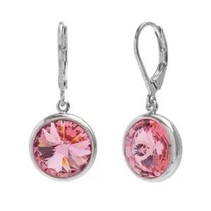 10mm 크리스탈 레버백 귀걸이 라이트로즈 WFFIK4S