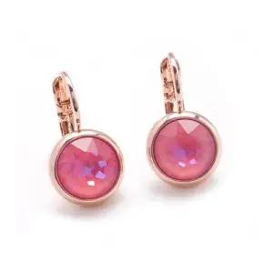 오스트리아 크리스탈 로터스핑크 디라이트 8mm 귀걸이 WFFHLSB