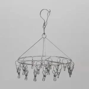 빨래 집게 옷 걸이 20구 베란다빨래걸이 원룸건조대