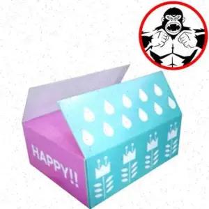 튼튼 택배박스 300 240 120mm 핑크 민트색 1묶음50장