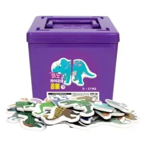 유치원 자연학습교구 이름 짝 맞추기 고무자석퍼즐 공룡27p 유아보드 칠판 그림판