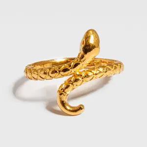 24K 순금 스네이크 뱀 루비 스톤 반지 뱀띠 선물