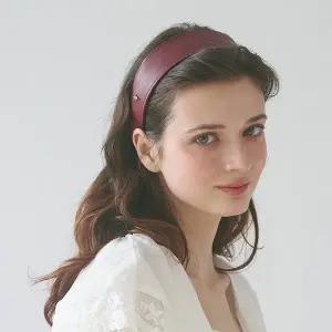 [장폴클라리쎄]플랫 레더 헤어밴드 JP-26-002HB