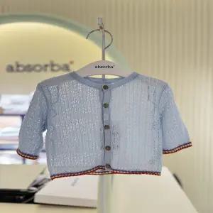 [압소바] 2026SS 아르캉 7부 니트 가디건(라이트블루) (A1323602)