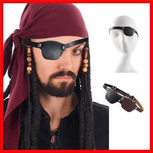 2024 새로운 중세 르네상스 해적 안대 게으른 눈을위한 Pu 가죽 눈 패치 단일 아이 마스크 할로윈 코스프레