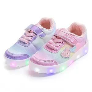 [보리보리/풋풋아동화]풋풋 캔디팡 더블하트 LED 아동 여아운동화