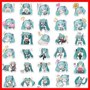 50개 귀여운 치비 애니메이션 그래피티 스티커 하츠네 미쿠 팩 여행가방 노트북 전화기 스케이트보드 만화