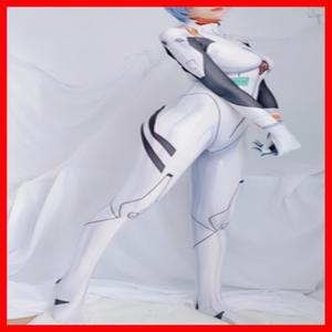 레이 아야나미 코스프레 의상 화이트 바디 슈트 점프 할로윈 파티 Zentai Catsuit
