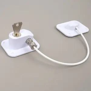 서랍 문 열림방지 열쇠형 와이어 잠금장치