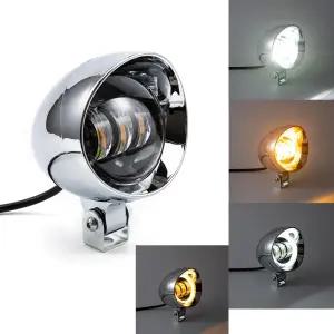 카페 레이서 밥버 초퍼 크루저 투어링 커스텀 스쿠터 드라이빙 라이트를 위한 모터사이클 보조등 4인치