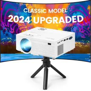 Iolieo 휴대용 프로젝터 2025 풀 HD 1080P 380ANSI 루멘 HDMI/VGA/AV/USB 홈 시어터 및 야외 영화 미국 내