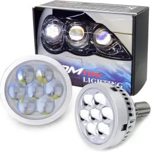 iJDMTOY 미니 3인치 JDM Q45 스타일 멀티 렌즈 25W LED 프로젝터 키트 Lo/Hi Retrofit 호환