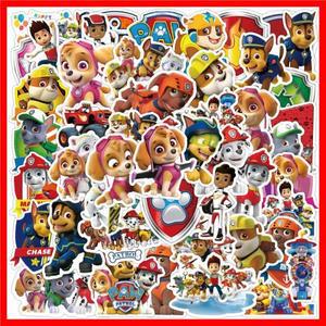 50개입 PAW 패트롤 스티커 만화 PVC 데칼 장난감 DIY 장식 방수 스케이트보드 여행가방 전화기 냉장고 자동