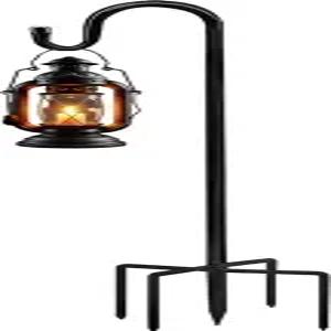 아키데코 버드 피더 폴 야외용 셰퍼드 후크 1팩 36인치 5개의 갈래 베이스 매달기 화분 포함