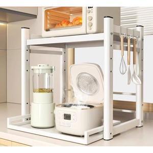 밥솥레일 렌지장 주방 화이트 높이조절 인출식 64CM 패키지 수납 렌지선반