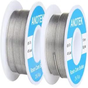 60/40 로진 코어 솔더 와이어 스테인드글라스 전자제품 게이지 보석 전기 장난감 및 모델용 0.6mm 1.5mm