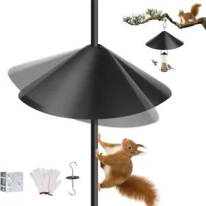 JISON21 19인치 금속 다람쥐 배플 나사 없이 새 모이통을 위한 보호대 조립 야외 보호 모이통 및 너구리