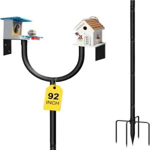 92인치 버드 피더 폴 2개의 플랫폼이 있는 스마트 스탠드 야외 헤비 듀티용 하우스 폴(하우스 및 모니터링