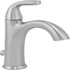 나이아가라 어스 럭셔리 싱글 레버 하이 아크 화장실 수도꼭지(50/50 팝업 브러시드 니켈 포함)