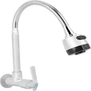 싱글 홀 냉수형 주방 냉수 싱크대 수도꼭지 벽걸이 G1 2인치 가정용 타입 360° 회전식 360 목 세탁실 정원