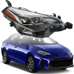 Munirater 1팩 RH 프로젝터 헤드라이트 헤드램프 어셈블리 세트 교체용 Corolla SE 2017 2018 세단 조수석