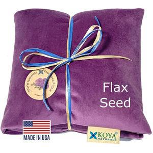 KOYA 내추럴 소프트 벨벳 아마 베개 전자레인지 히팅 패드 전자레인지용 촉촉한 히트팩 근육 생리통 따뜻한 보라색 DS 3N