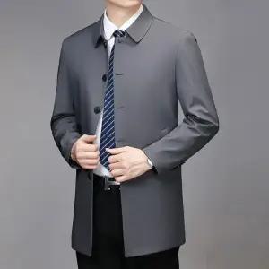 픽호샵 하프 캐주얼 가을 남성용 키작남 칼라 코트 트렌치 꾹3