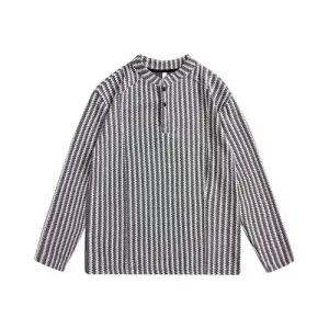 픽호샵 남성용 캐주얼 헨리넥 긴팔 크롭 상의 티 라운드넥티 키작남 꾹1