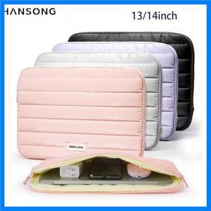 MacBook Air iPad Pro 태블릿 파우치 백 패션 노트북 소프트 케이스 용 커버 13/14 인치 푹신한 슬리브 가