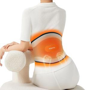 허리 위한 무선 온열 패드 MAXwarm 업그레이드 생리통 마사지기가 있는 아이킵핏 전기 초대형 65인치 6000mAh 배터리 여성 남성용 선물 그레이 DS WF