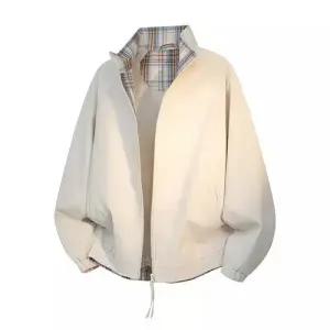 키체샵 남성용 다운 점퍼 파일럿 봄가을겨울 행정 스탠드카라 야구 HO3