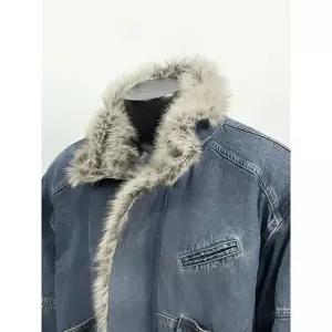 키체샵 남사친 데님 빈티지 솜옷자리 코트 터틀넥 점퍼 도톰재킷 다운 참수리 워싱 보온 HO1