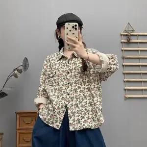 여친 봄 전원풍 계 긴팔 카디건 상의 면사 셔츠 소프트 원픽1