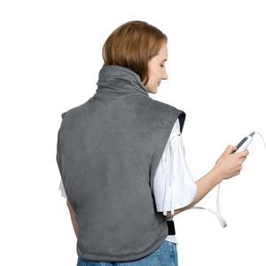 24 x33 허리 위한 가중 난방 패드 목과 어깨를 XXL 대형 전기 따뜻한 크리스마스 선물 4가지 자동 꺼짐 세탁기 사용 가능 회색 DS PN