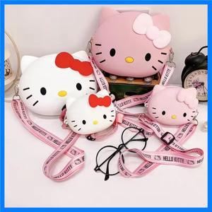 11cm/19cm 헬로 키티 크로스바디 백 여성용 귀여운 메신저 3D 숄더 작은 지갑 여자친구 선물
