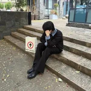 EAMT 투피스 가을 남친 남색 체크 가짜 긴팔티셔츠 맨투맨 계열 YJ3