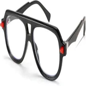 여성용 FEISEDY 에비에이터 프레임 안경 남성용 블루 라이트 차단 눈부심 방지 컴퓨터 B0039